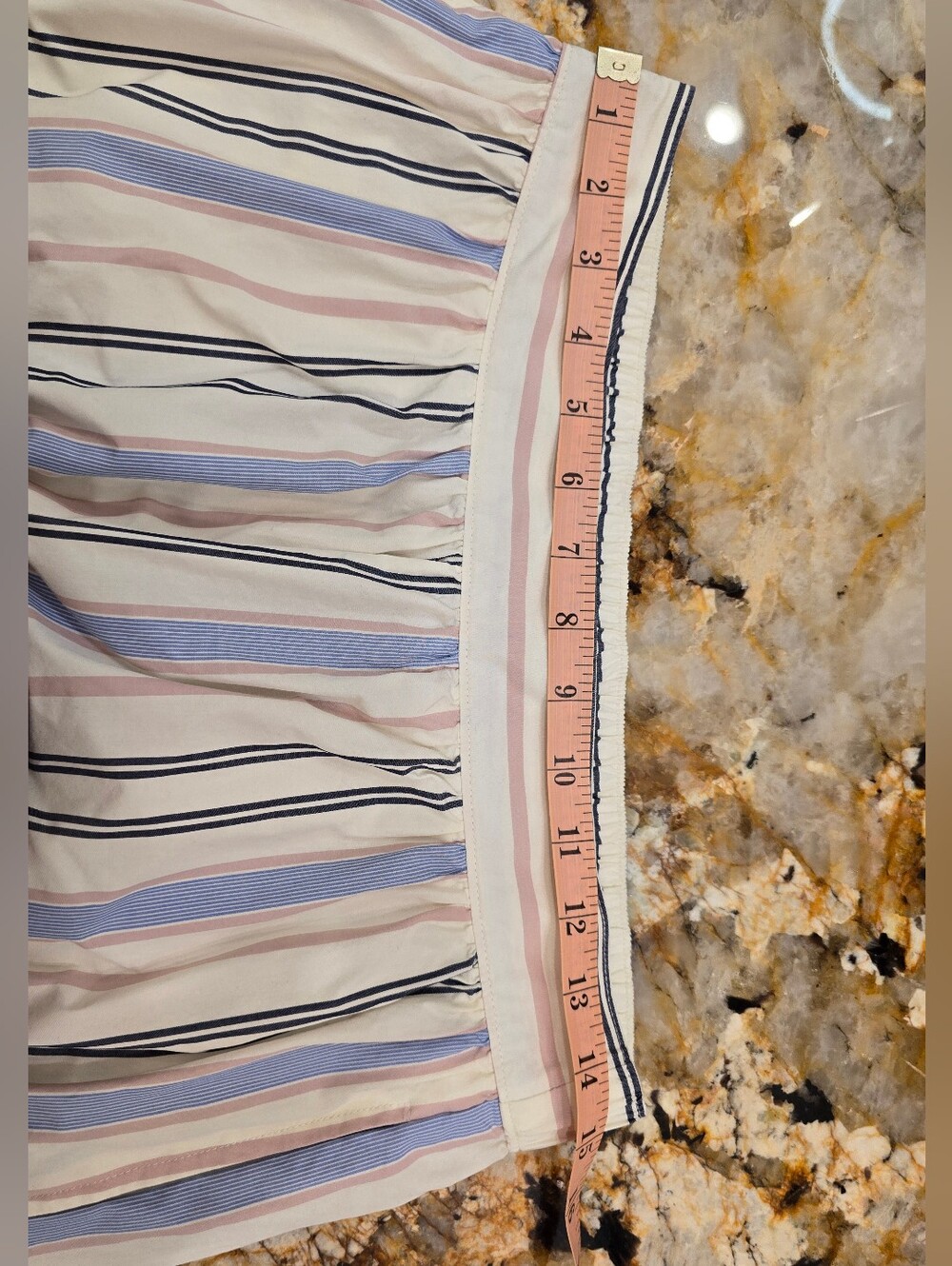 striped Cotton A New Day maxi skirt tiered Ruffle Hem M - Picture 6 of 7